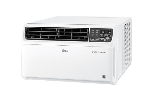 LG 10,000 BTU Smart Window Air Conditioner, 115V, Cools 450 Sq. Ft. for Bedroom, Living Room, Apartment, Dual Inverter, Quiet Operation, Energy Star, works with LG ThinQ, Amazon Alexa and Hey Google