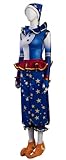 Dazsmoy Womens FNAF Costume Sundrop and Moondrop Clothes Tops Pants Shoe Covers Gloves Halloween Cosplay Suit (Blue, Large)