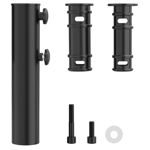 Universal Umbrella Pole Mount Replacement, Stainless Steel Umbrella Pole Bracket, Heavy Duty Umbrella Base Tube Pole Holder, Umbrella Base Replacement Parts for Garden Backyard Balcony Poolside