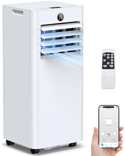 16,000-Btu-Portable Air Conditioners, 5-in-1 Wifi Portable AC Unit with APP, Smart Air Conditioner Up to 750 Sq.Ft with Dehumidifier & Fan, 36dB Quiet, Remote, 24H, Window Kits for Large Indoor Room