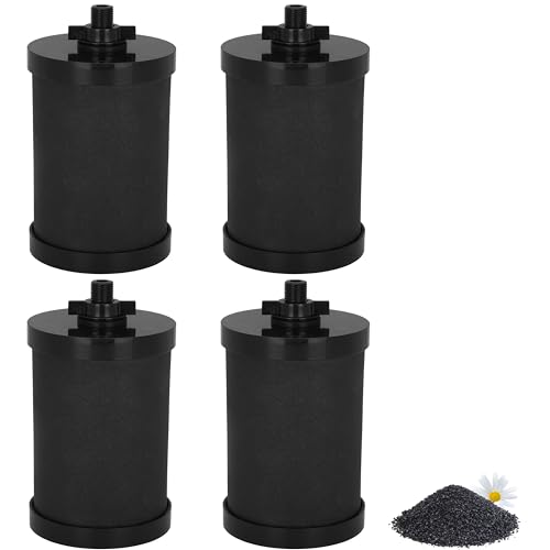 2387 Pro Filter Replacement NSF/ANSI 42 Certified for Alexapure 2387 Pro Filter Replacement, 5,000 Gallon Throughput Capacity Compatible with Alexapure Water Filtration System - Filter 4 Pack Black