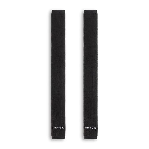 Dryva Seat Belt Cover, Extra Long, 20", Waterproof and Sweatproof, Premium Microfiber, Padding for Comfort, Full Coverage, Machine Washable (Black, 2 Pack)