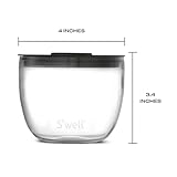 S'well 12oz Glass Prep Bowl Set of 4 For Easy Meal Prep, Black, Made From Durable Tempered Glass, Nests Inside 21.5oz S'well Eats