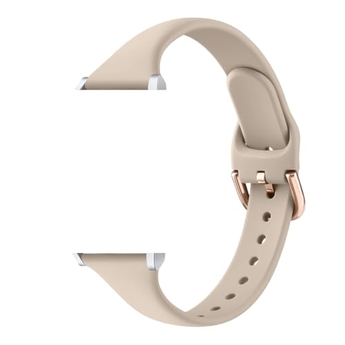 TPANSCF 20mm Silicone Watch Strap For GTS 4 3 2 2e Band Wristband For GTR 42mm Bip 3 S U Lite Pro Strap(Milk tea)