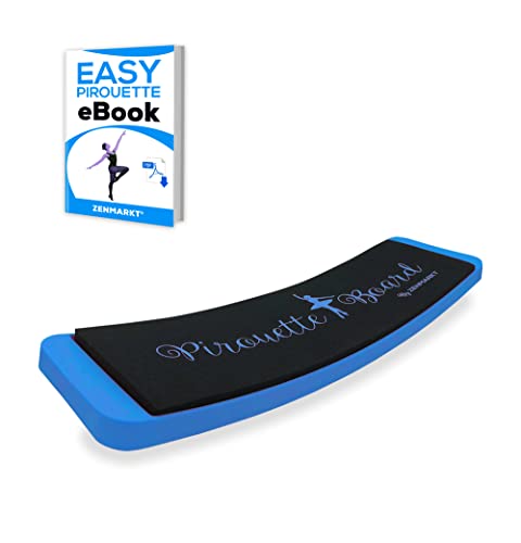 Zenmarkt Ballet Turning Board for Dancers - Figure Skating Ballet Dance Turning Pirouette Board Training Equipment for Dancers, Ice skaters, Gymnasts and Cheerleaders (Blue without Carry Bag)