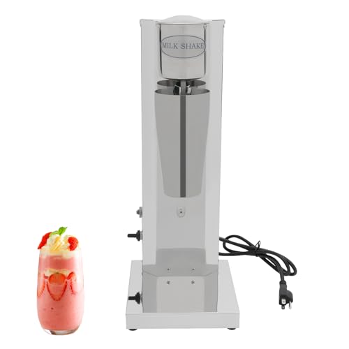 Milkshake Maker，110V 180W Stainless Steel Single Head Milkshake Machine, Electric Milk Shake Machine Blenders Tea Drink Mix Milkshake Mixer for Commercial and Home Use