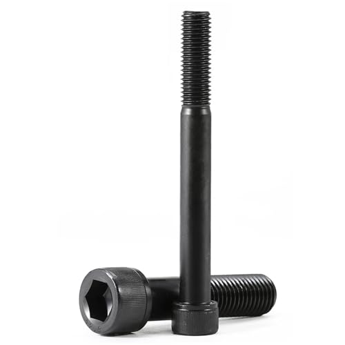 TOP-VIGOR 5Pcs M10-1.5 x 130mm Hex Socket Head Cap Screws, Half Thread Allen Socket Drive DIN912, 12.9 Alloy Steel Machine Fastener Screws for Bicycle Motorcycle Machine Repairment