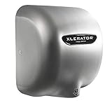 XLERATOR XL-SBVX 1.1N High Speed Commercial Hand Dryer, Brushed Stainless Steel Cover, Automatic Sensor, Surface Mount, Noise Reduction Nozzle, LEED Credits 6.2 Amps 208/277 Volts