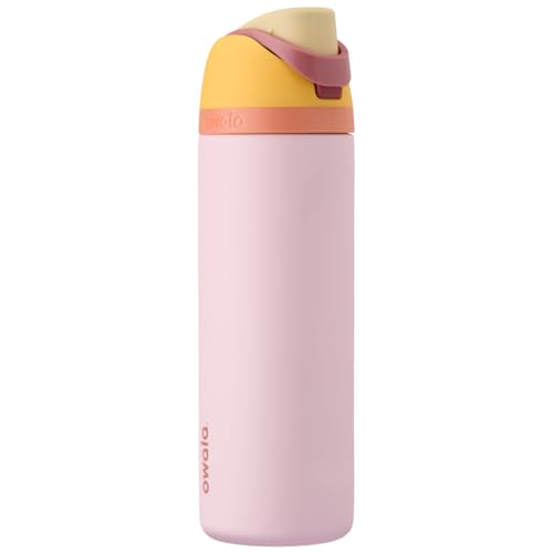 Owala FreeSip Insulated Stainless Steel Water Bottle with Straw for Sports and Travel, BPA-Free Sports Water Bottle, 24 oz, Candy Store