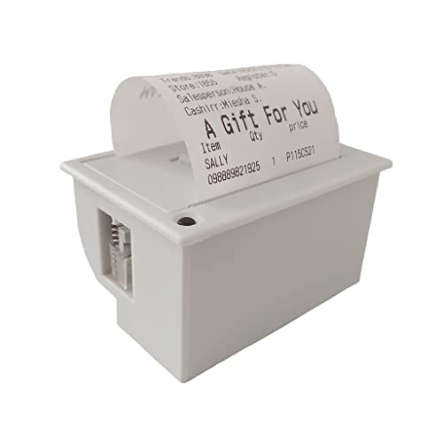 PRIMUZ Micro Thermal Printer Ticket Serial Port Printer Module Can Be Docked with Arduino/ESP32, Supporting Secondary Development TTL/RS232 White