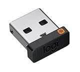Logitech Unifying Receiver, 2.4 GHz Wireless Technology, USB Plug Compatible with all Logitech Unifying Devices like Wireless Mouse and Keyboard, PC / Mac / Laptop - Black