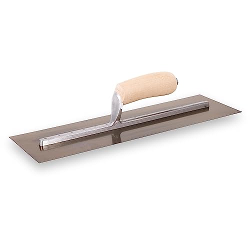 MARSHALLTOWN Curry Style Trowel, 16x5 Inches, Ideal for Plastering and EIFS, Made in the USA, 104CST
