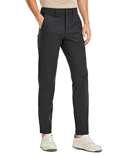 CRZ YOGA Men's All Day Comfy Golf Pants - 32" Quick Dry Lightweight Work Casual Trousers with Pockets Ink Gray 34W x 32L