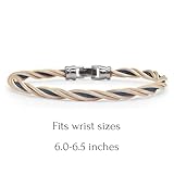 Alor Cable Double Twist Bracelet - Twisted Cable Bracelet - Stainless Steel Bracelets for Woman - Brazaletes para Mujer - Women's Jewerly (Carnation & Blueberry)