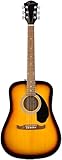 Fender Dreadnought Acoustic Guitar - Sunburst Bundle with Gig Bag, Tuner, Strap, Strings, String Winder, Picks, Fender Play Online Lessons, and Austin Bazaar Instructional DVD