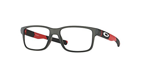 Oakley Youth OY8007 Field Day Square Prescription Eyewear Frames, Satin Grey Smoke/Demo Lens, 50 mm