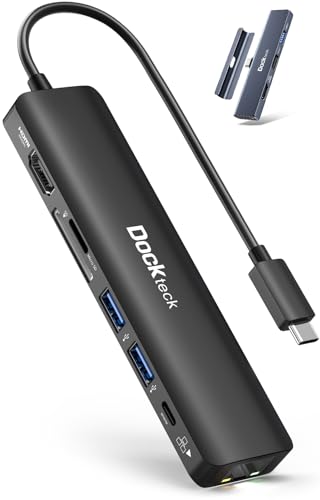 Dockteck 7 in 1 USB C HUB Ethernet HDMI Bundle with Dockteck 5 in 1 USB C HUB iPad Pro