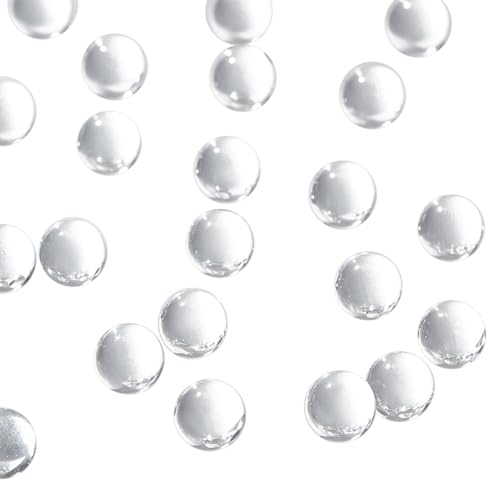 NBEADS 100Pcs Clear Glass No Hole Beads, 8mm Transparent Quartz Balls, Undrilled Round Crystal Sphere for DIY Jewelry Making Home Decorations