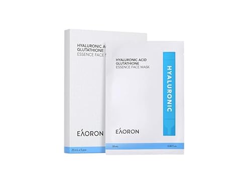 BAROBO 1 BOX NEW Hyaluronic Acid Essence Facial Mask, Deep Hydrating, All Day Moisturising, Nourishing & Firming, 25 ml / 0. 85 fl. oz * 5 Piece, White