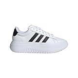 adidas Women's Grand Court Platform Sneaker, White/Black/Black, 7