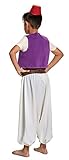 Aladdin Children's Street Rat Costume, Official Disney Aladdin Child Outfit and Headpiece, Kids Size Small