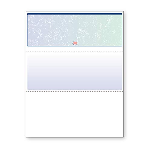 DocuGard Blue/Green Premier Prismatic Top High Security Check Paper - QuickBooks & Laser/Inkjet Printer Compatible - 13 Security Features - 500 Blank Business Checks (04533)