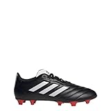 adidas Unisex Goletto Firm Ground Soccer Shoe, Core Black/White/Red, 10 US Men