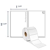 Spartan Industrial - 2.25" X 1.25” Direct Thermal Labels, Perforated Barcode Address Labels, Compatible with Rollo & Zebra Desktop Printers - 10 Rolls, 1000/Roll