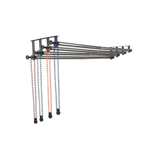 TENBEST Photography 4 Rollers Wall/Celing/Light Stand Mounted Manual Photo Studio Background Support System with 118"/3m Stainless Steel Tube Crossbar