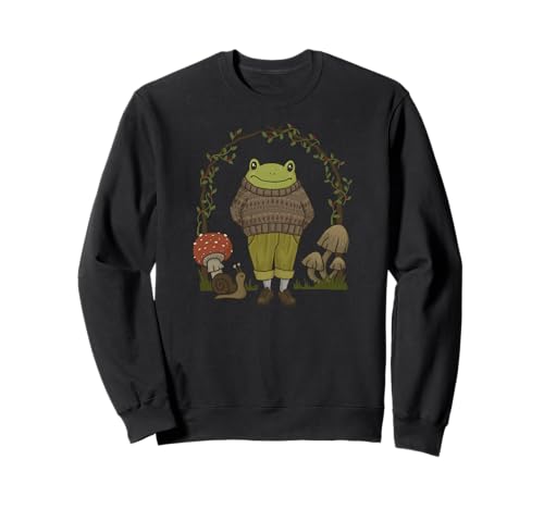 Goblincore Aesthetic Frog Mushroom Cottagecore Dark Academia Sweatshirt