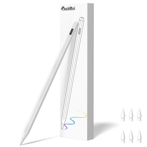 Pencil 2nd Generation for iPad 2018-2024 with Magnetic Wireless Charging Compatible with Apple iPad Pro 13”(M4)/12.9”/11”,iPad Air 6(M2)/5/4/3,iPad mini 7(A17 Pro)/6/5,iPad10/9/8/7/6 White
