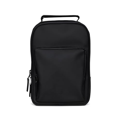 RAINS Large Book Daypack, Backpack, Laptop Bag, Waterproof, 2 Year Warranty, Black