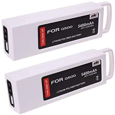 cjc Hengwei 3S 5400mAh 11.1V 5C LiPO Replacement Batteries Compatible with Yuneec Q500 Q500+ Q500 4K Typhoon G RC Quadcopter (2)