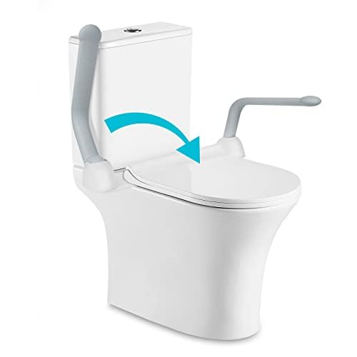 Toilet Safety Rails for Seniors (500 lbs), Handicap Toilet Rails with Foldable Handles, Toilet Assist Rails, Toilet Rails for Seniors, Heavy Duty Toilet Safety Frames Rails with Arms