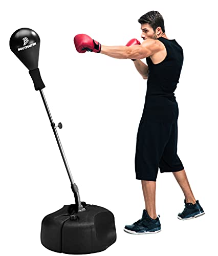 Punching Bag with Stand, Boxing Bag for Teens & Adults - Height Adjustable - Speed Bag for Training, Boxing Equipment, Stress Relief & Fitness