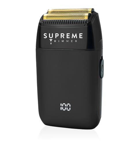 Supreme Trimmer Crunch Lite Double Foil Shaver for Men | Corded & Cordless Use, 60 Min Runtime, Hidden Display | Electric Face & Head Razor for Barbers | STF600