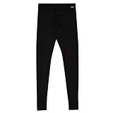 MERIWOOL Mens Base Layer 100% Merino Wool Thermal Pants Black