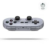 8Bitdo SN30 Pro Bluetooth Controller, Hall Effect Joystick Update, Compatible with Switch, PC, macOS, Android, Steam Deck & Raspberry Pi (Gray)