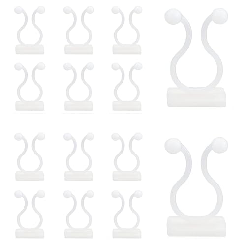 Beyoslf 100Pcs Plant Vine Wall Clips Hooks for Climbing Plants, Invisible Self-Adhesive Plant Climbing Fixture Fixer Holder Wall Vine Hanging Clip Indoor Outdoor Cable Wire Fixing