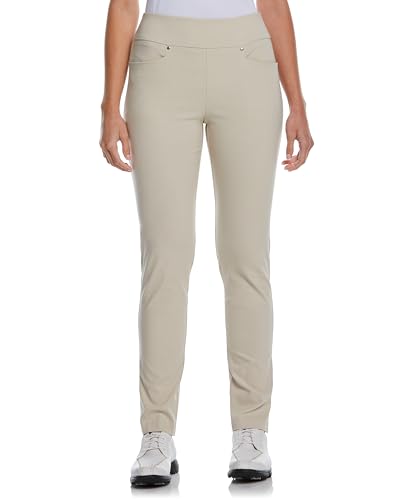 PGA TOUR Women's Regular Pull-on Golf Pant with Tummy Control (Size X-Small-XX-Large), Sand