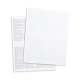 Blank 2024 W2 4 Up Tax Forms, 100 Employee Sets, Compatible with QuickBooks Online, Ideal for E-Filing, Works with Laser or Inkjet Printers, 100 Sheets and 100 Self Seal Envelopes