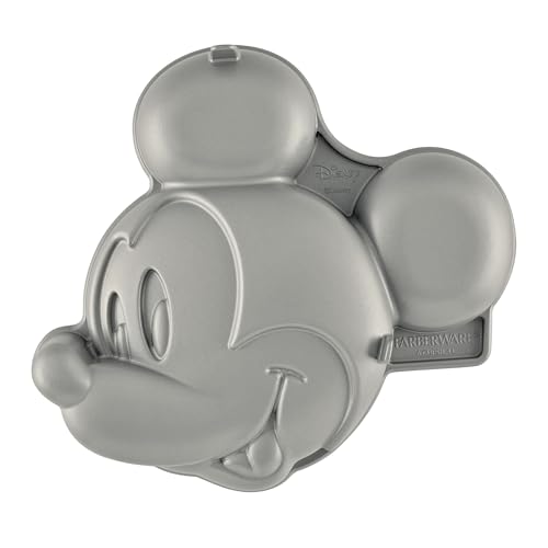 Farberware Disney Bake with Mickey Mouse Nonstick Bakeware Cake Decorating/Baking Dish, 3D Cake Pan - Gray