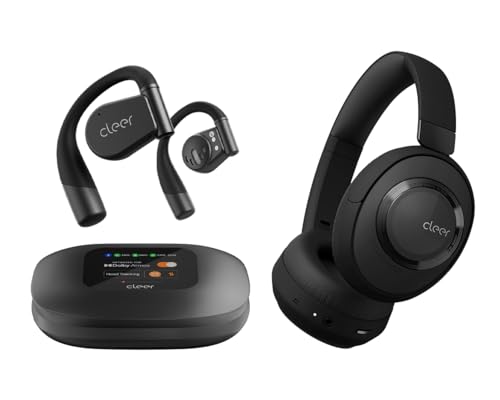 Cleer ARC 3 Open Ear Headphones Audio Alpha Adaptive Active Noise Canceling Bluetooth Headphones,