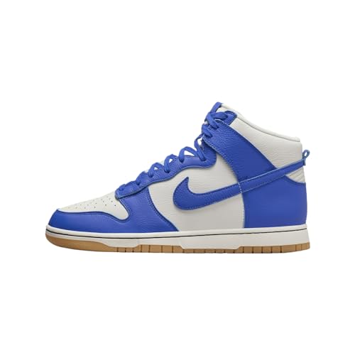 Nike Dunk High Retro SE Men's Shoes (FV6612-001, Phantom/Pale Ivory/Gum Yellow/Racer Blue) Size 9