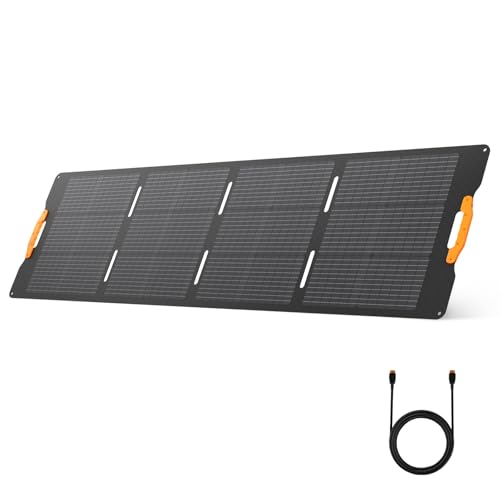UDPOWER 210W Portable Solar Panel with Adjustable Kickstand,IP65 Waterproof,High Efficiency Conversion,Foldable Solar Panel for Outdoor Camping,RVs and Home Backup