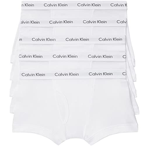 Calvin Klein Men's Underwear Cotton Classics Multipack Trunks, White (5 Pack), M