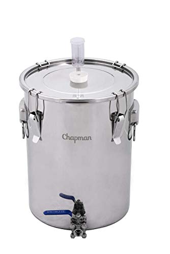 Stainless Steel 7 Gal Fermenter w/ 3-Piece Ball Valve – Durable Kettle for Wine, Beer, Mead, & Kombucha, Ideal for 5 Gal Batches – Home & Craft Brewers Fermentation Bucket