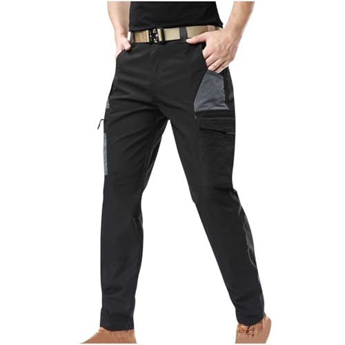 Men's Tactical Pants Stretch Cargo Pants Work Pants with Multi Pockets Straight Leg Pants Outdoor Hiking Trousers