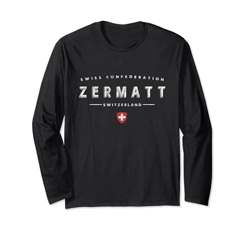 Zermatt Switzerland Logo - Zermatt Switzerland Long Sleeve T-Shirt