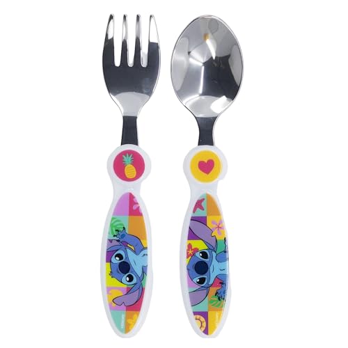 Stitch Set of 2 Stainless Steel Cutlery Fork and Spoon